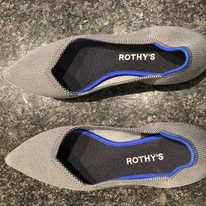 Rothy's the Point in Cloud Grey Birdseye Size 9 Great Condition